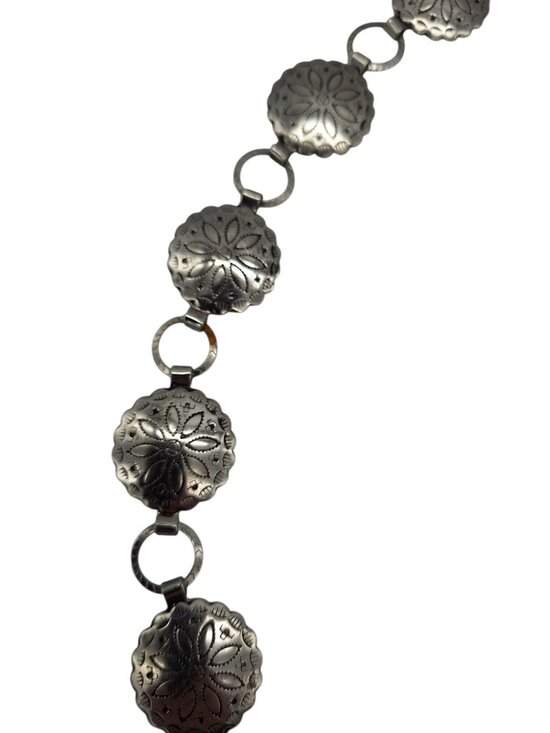 Vintage Silver Tone Concho Style Southwestern Belt Estate Sale main image 9